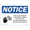 Signmission OSHA Notice Sign, 10" H, Rigid Plastic, Saw Blade Present Disconnect Sign With Symbol, Landscape OS-NS-P-1014-L-18245 - alternate 1